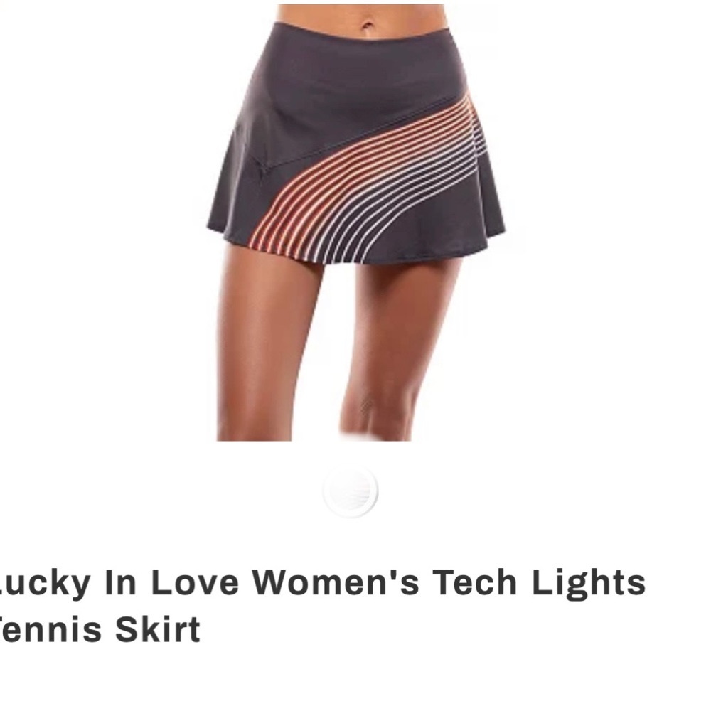 Lucky in Love XS Women’s Tech Lights Tennis Skirt NWT!
